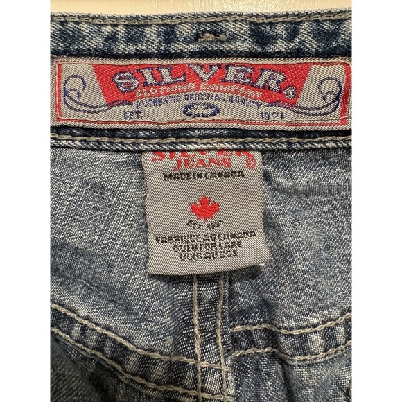 Silver Jeans Button Fly Vintage Flare Leg Bootcut Jeans Size 32 Canada - Picture 15 of 16